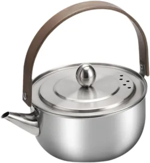 0.5 L Camping Water Kettle Teakettle Teapot Cooking Stainless Steel Boiling Water Tea Pot for Camp Fishing Travel Campfire