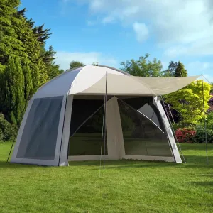 10 x10 Screen House Tent Gazebo - Camping Canopy with Screen, Zippered Doors, Sun House - Outside Tents for Backyard with Net, Screened in Canopy for Camping, Patio, Deck