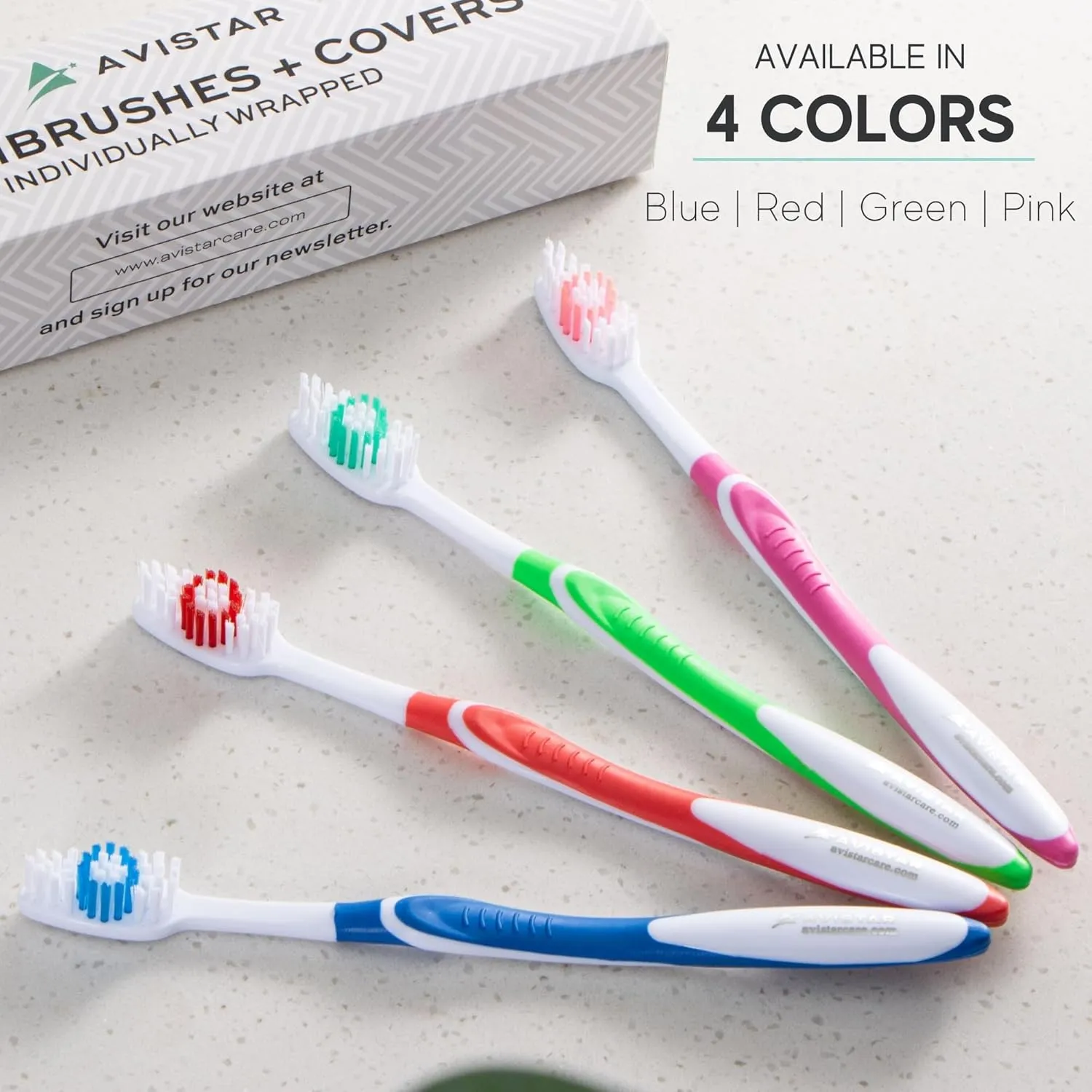 104 Pack Bulk Toothbrushes w/Cover Caps, Individually Wrapped Disposable Travel Toothbrush, Value Size, Long Lasting 3  Months, Med-Soft Manual Teeth Brush Bristles - Pink
