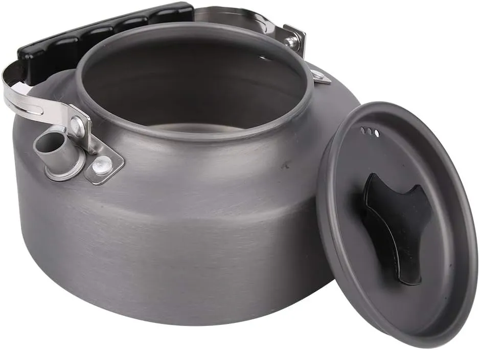 1.1L Portable Aluminum Alloy Camping Kettle, Ideal for Hiking, Camping, and Picnics(16.5-Al)