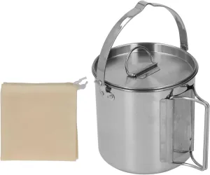 1.2L Stainless Steel Camping Kettle Portable Teapot and Coffee Pot for Outdoor Adventures Like Hiking, Camping, and Picnics Durably, Lightweight, and to with