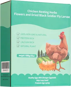 17.6Oz Nesting Herbs Supplement for Backyard Chickens Natural Chicken Treats Poultry Feed Mix Herbs Coop Snacks for Daily Wellness Feather Quality Egg Production Chicken Coop Freshness Help Coop Smell