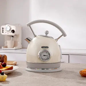 1.8L Retro-Inspired Electric Kettle with Temperature Control and Automatic Shut-Off-Perfect for Modern Kitchens