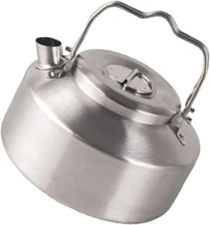 1l Camping Kettle Portable Tea Kettle Stainless Steel Outdoor Water Heater for Tea Milk Instant Soup