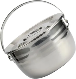 1pc Camping Pot Multi Portable Electric Kettle Induction Hob Pan Clear Non Soup Camp Kettle Stove Electric Cooking Pot Portable Kettle Stew Pot for Home Silver 201 Stainless Steel