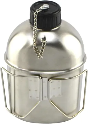 1Set Camping Canteen Durable Water Bottle with Cover for Hiking Fishing Hunting Outdoor Hydration Lightweight Portable Kettle