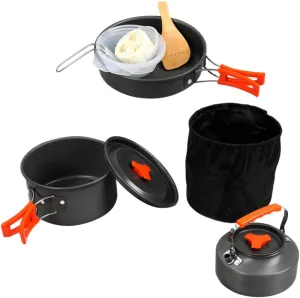 1Set Portable Cooking Kit Outdoor Cookware for Camping and Picnics Lightweight and Compact Design for Easy Travel and Storage
