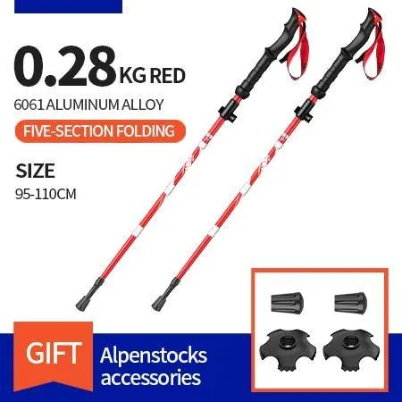 2 Piece Ultralight Trekking Poles Foldable