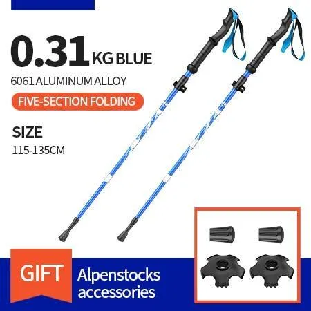 2 Piece Ultralight Trekking Poles Foldable