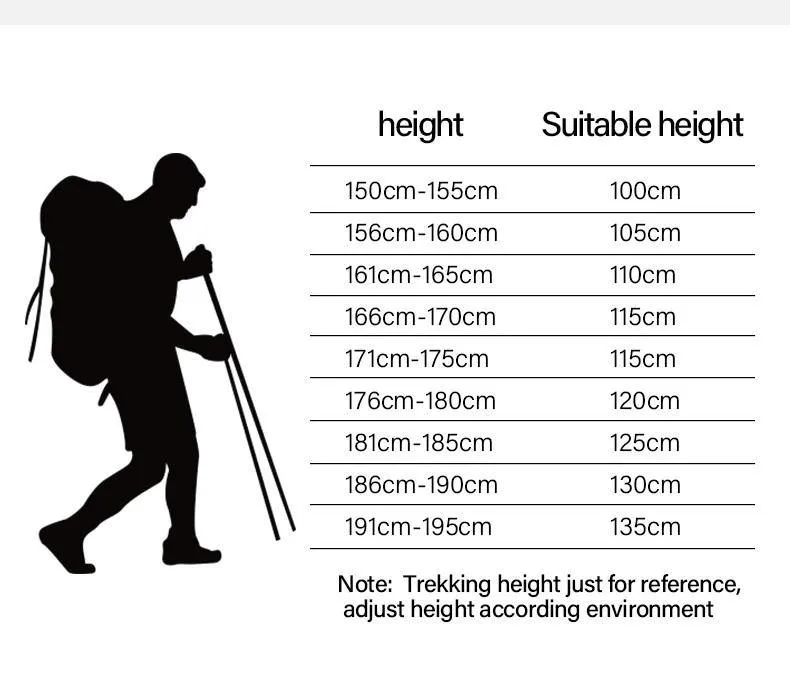 2 Piece Ultralight Trekking Poles Foldable