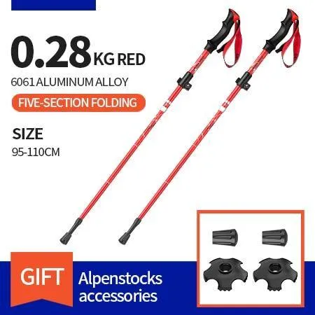 2 Piece Ultralight Trekking Poles Foldable