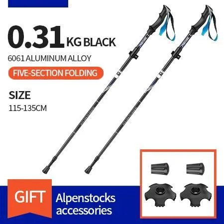 2 Piece Ultralight Trekking Poles Foldable
