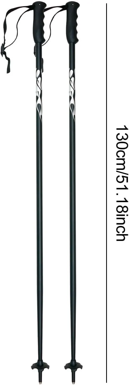 2 Pieces Ski Poles Trekking Canes Comfortable Gripping Hiking Poles Walking Sticks for Camping Skiing Mountaineering Climbing