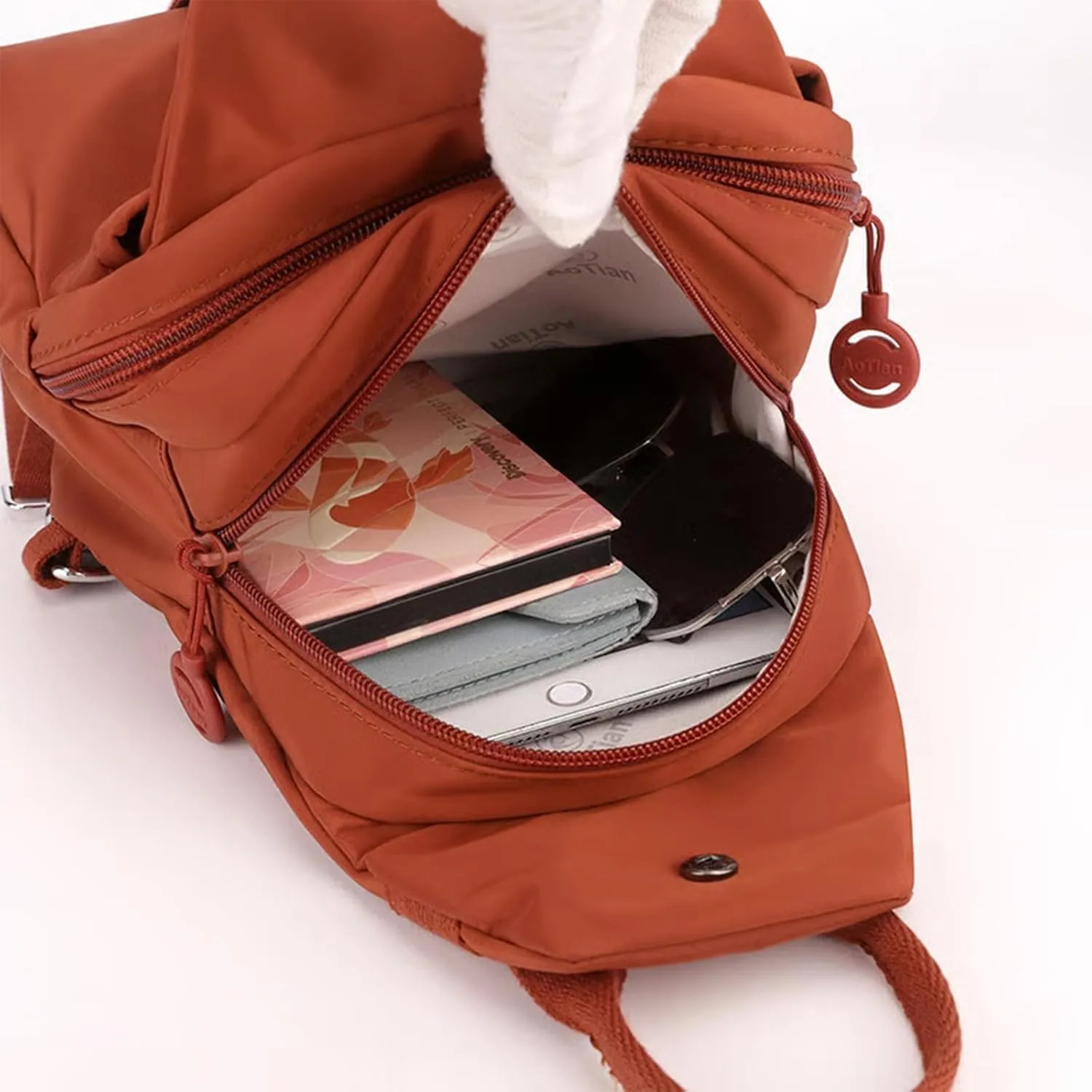 2025 Backpack Chest Bag Double Zipper Large Capacity, Vovtva Bags, Vovtv Street Lite Chic Versatile Travel Bag (1, Beige)