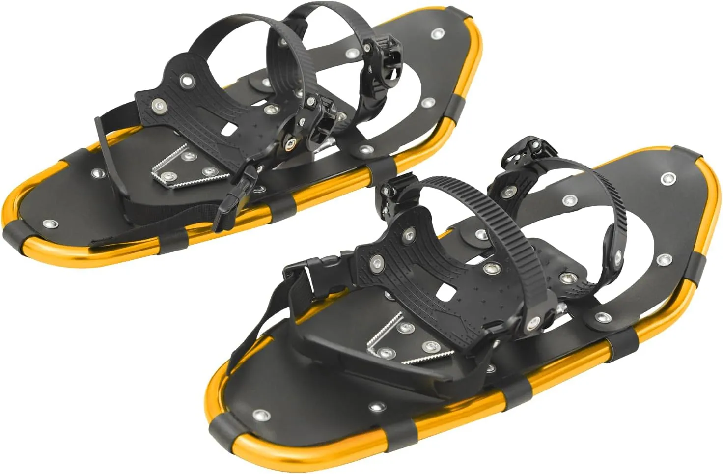 21/25Inch Snowshoes with Poles for Snowshoeing, All-Terrain Snow Shoes Kit with Adjustable Trekking Poles and Carrying Bag for Women Men