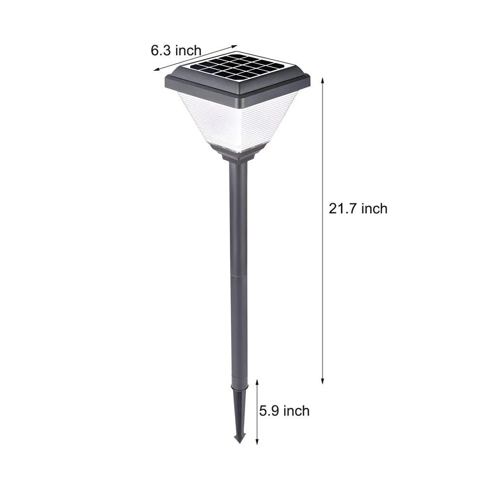 27.6-Inch Black Modern Solar Outdoor Pathway Light by Taavita