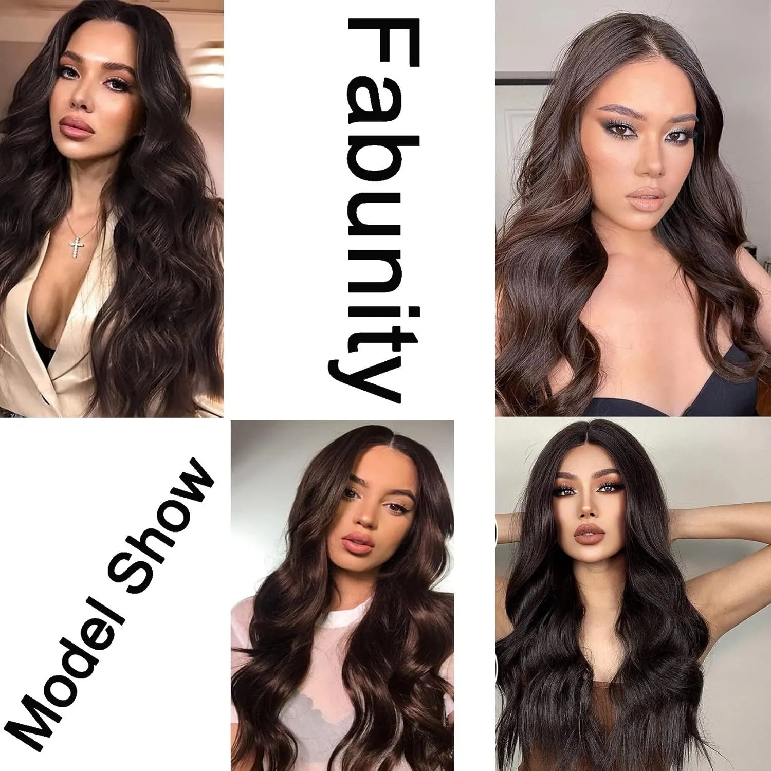 28 Inch Lace Front Synthetic Wig Pre Plucked Long Brown Wavy Wig Body Wave Dark Brown Glueless Wigs for Women Natural Looking for Party and Daily Use