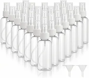 30 Pack Plastic Spray Bottle 4Oz(120Ml) Multi-purpose Portable Spray Bottles Refillable Reusable Travel Size Leak Proof For Household Use Essential Oil Cleaning Solution And Perfume Fine Mist Spray