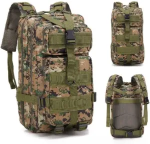 30L Waterproof Hiking Tactical Backpack with MOLLE System – Lightweight & Ergonomic Design for Camping, Trekking, Outdoor Adventures (Digital Jungle Camo)
