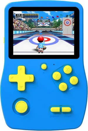 32 Bit Handheld Games for Kids,3.0'' IPS HD Screen and Built in 139 Video Games,Rechargeable Portable Electronic Gaming Player Toys for Ages 4-14,Boys Girls Xmas Birthday Gift (Blue)