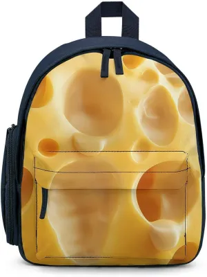 3d Cheese Cute Printed Backpack Lightweight Shoulder Bag Travel Daypack for Camping Picnic Blue-style