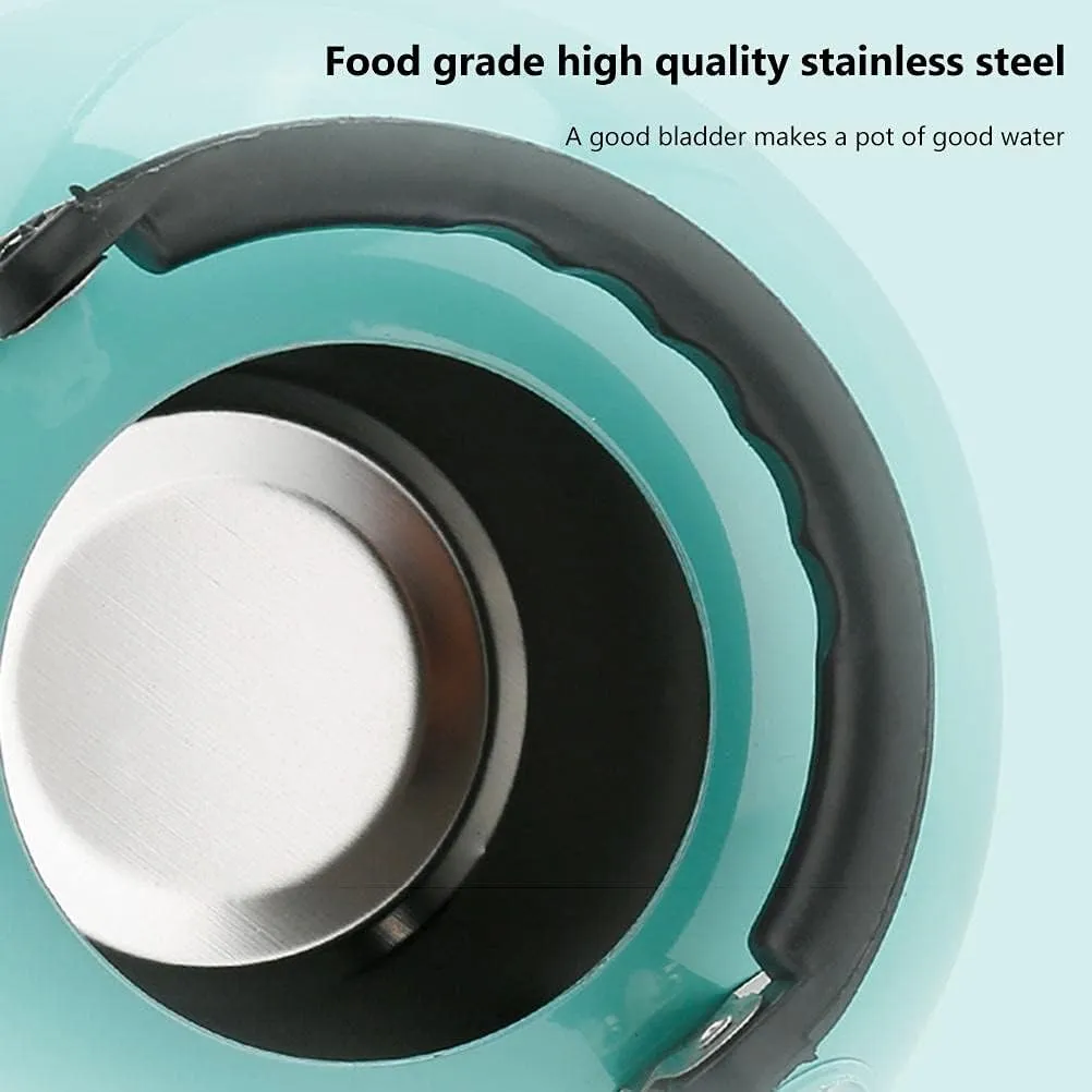 3L Tea Kettle,Stainless Steel Whistling Camping Bottle,Lightweight Tea Pot for Camping Trips Hiking Cooking Barbecue(Stainless Steel Color)