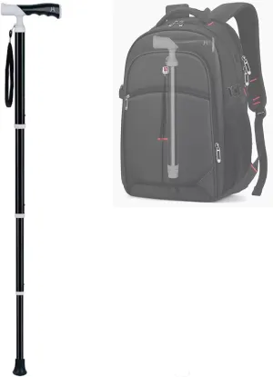 4-Sect Telescopic Trekking Poles Outdoor Walking Poles - Dual-Purpose Handle Portable Walking Stick - Retractable to 38Cm Suitable for Hiking Traveling Walking