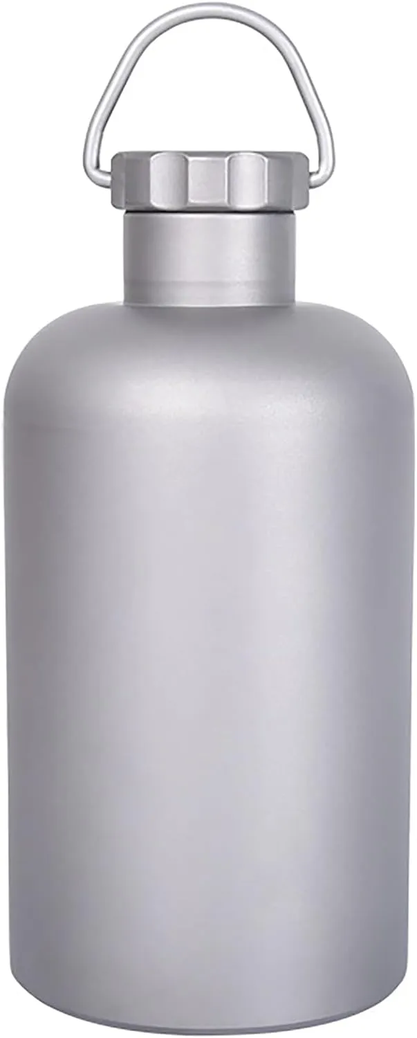 400ml pure titanium water bottle, portable camping kettle for outdoor sports, hiking kettle, single-layer camping tea cup,A