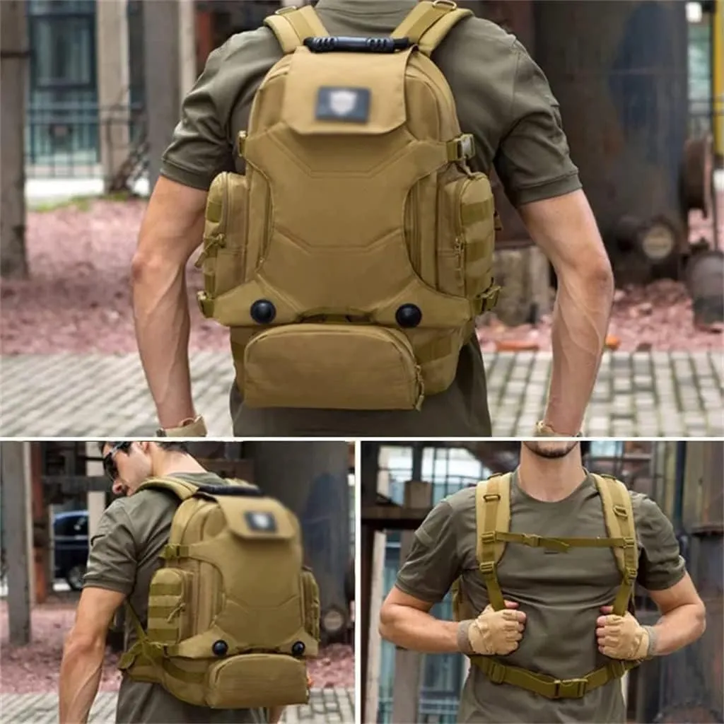 40L Backpack Three-in- Multifunctional Backpack Cycling Mountaineering Bag Travel Hiking Bag(D)