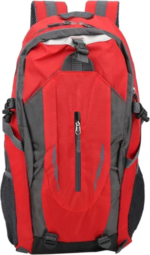 40L Climbing Backpack, 31x19x51cm / 12.2x7.5x20.08inch Nylon Hiking Backpack, Waterproof Backpack Shoulder Bag for Outdoor (Red)
