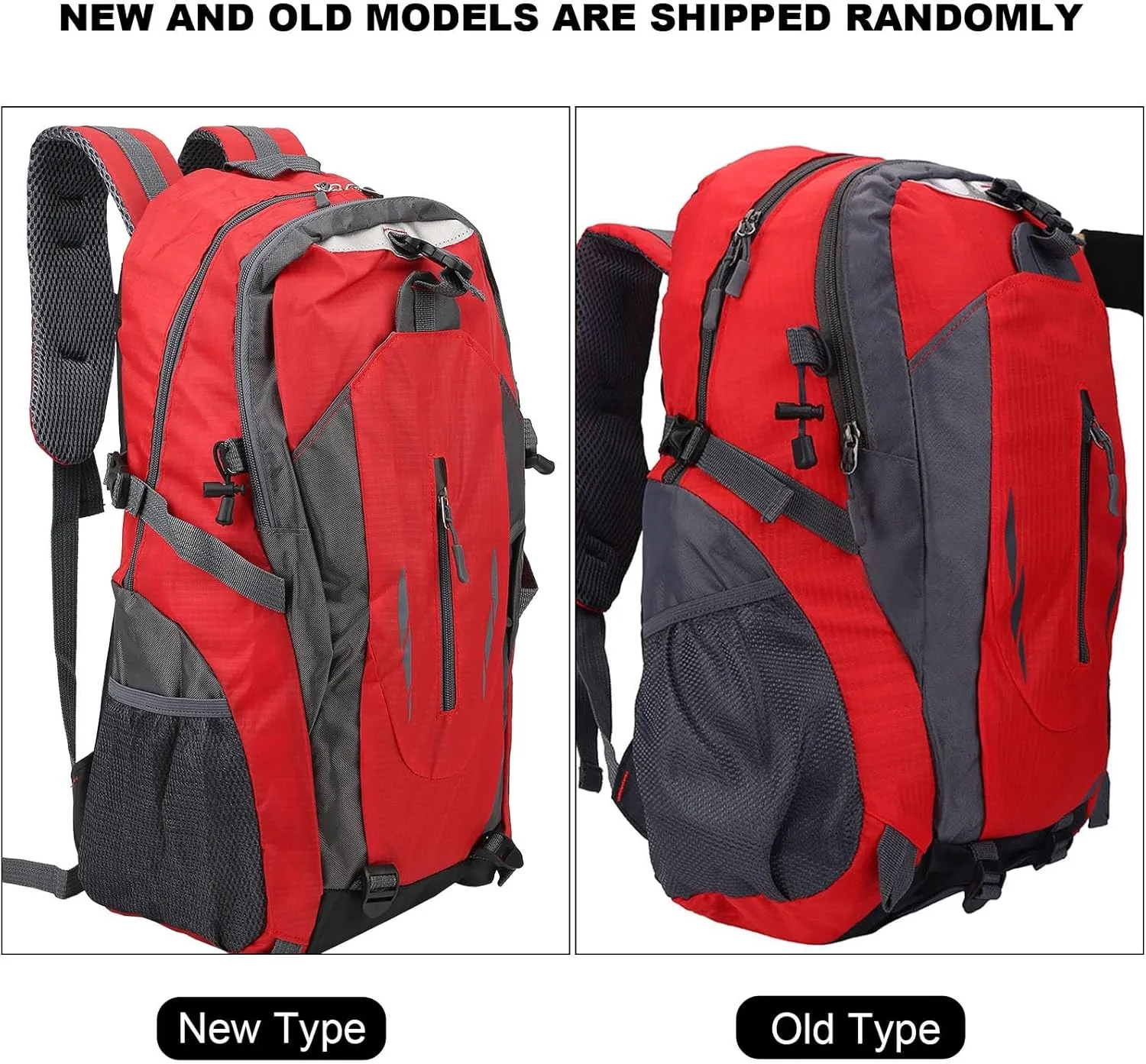 40L Climbing Backpack, 31x19x51cm / 12.2x7.5x20.08inch Nylon Hiking Backpack, Waterproof Backpack Shoulder Bag for Outdoor (Red)