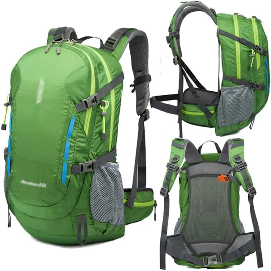 40L Men's Backpack Mountaineering Bag Hiking Outdoor Backpack Mountaineering Sports Bag(D)