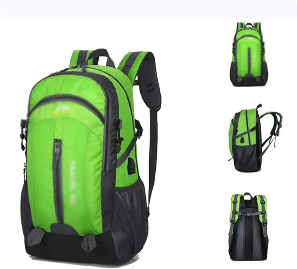 40L Mountaineering Backpack Breathable Backpack with Socket Travel Backpack Mountaineering Bag