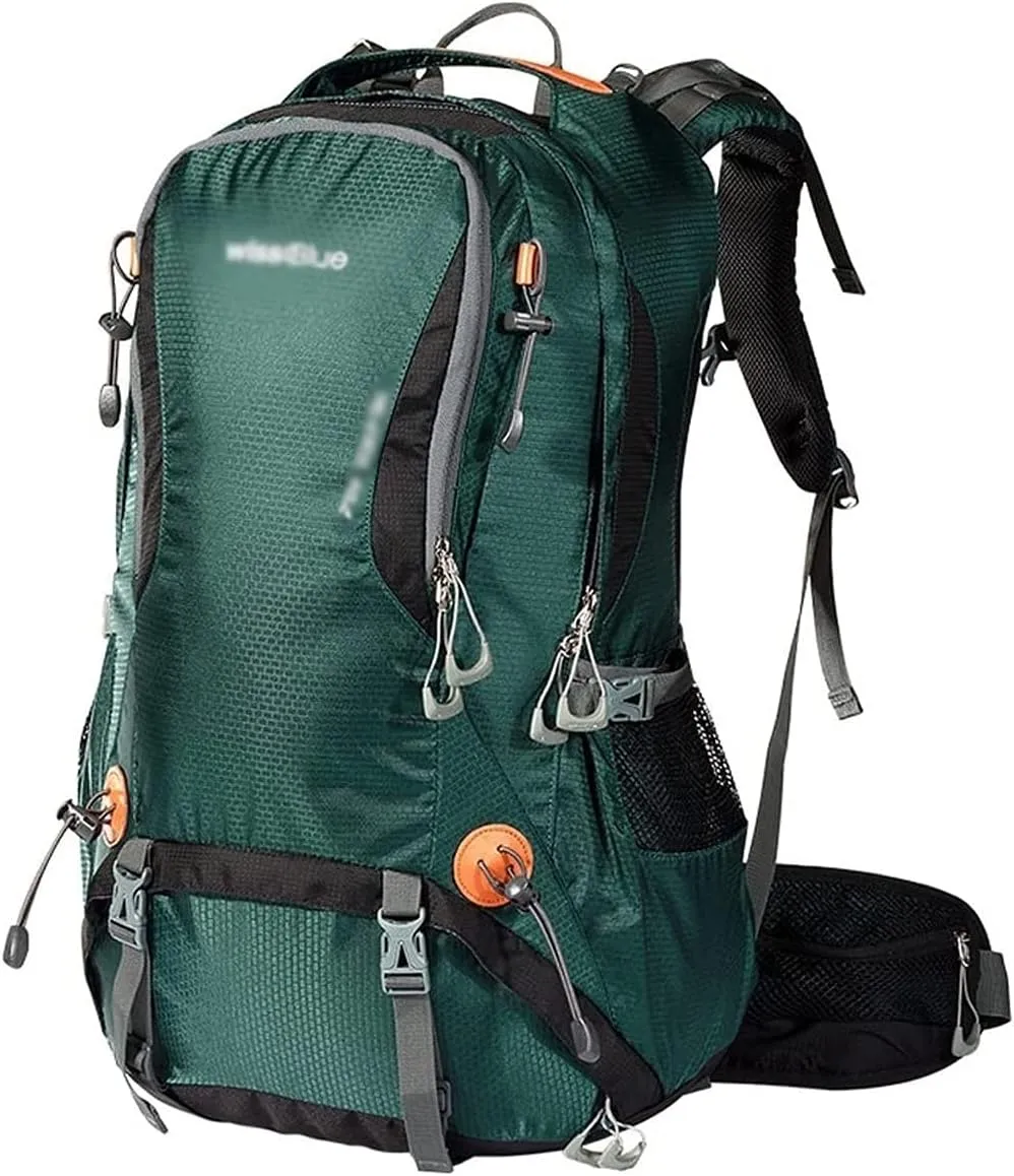 40L Water Resistant Men Women Hiking Backpack Lightweight Outdoor Sports Traveling Rucksack Cycling Mountaineering Camping Walking Daypack High Capacity (Color : Green)