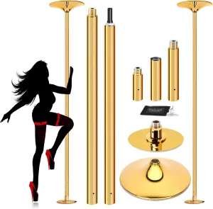 45mm Professional Steel Dancing Pole with Adjustable Height Rotating Fixed Dual Use Portable Removable Dance Pole Kit Bar Training Dance X-Pole for Exercise Club Party Pub Home