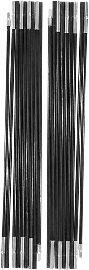 4.9M Fiberglass Camping Tent Support Rod Kit, for 7-8 Person Camping Tent, with Special for Easy Fixing to The Ground, Foldable and Lightweight