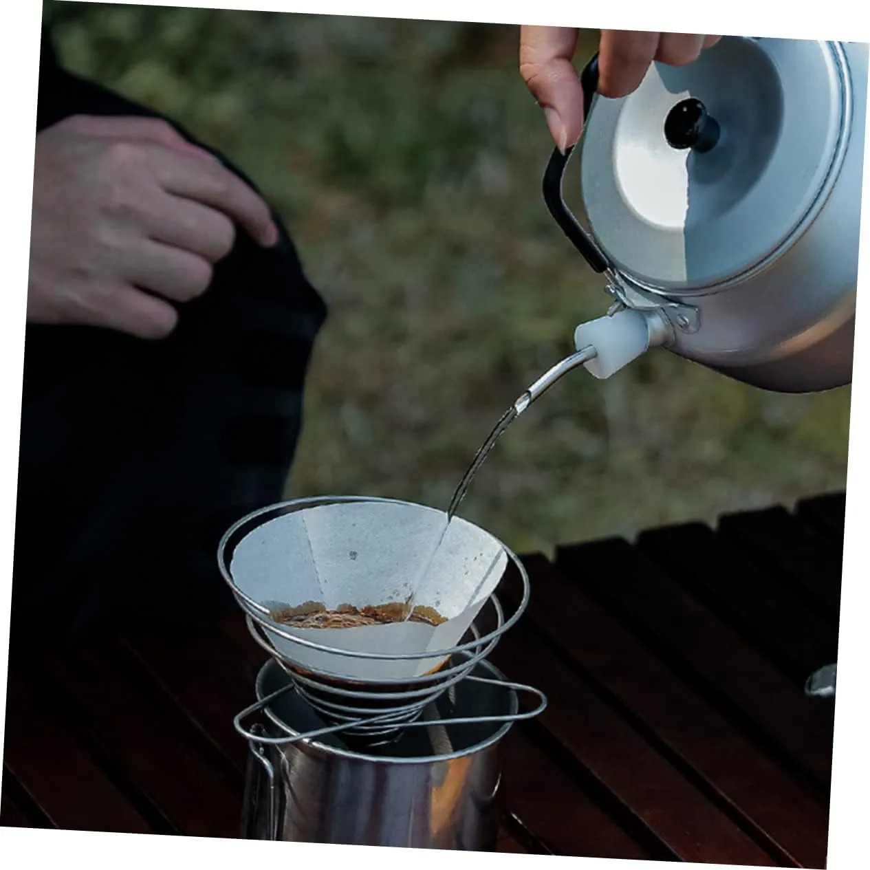 4pcs Outdoor Portable Kettle Spout Extension for Camping Stainless Steel Teapot Pourer Easy to Clean Compact Design Lightweight Kettle Accessory