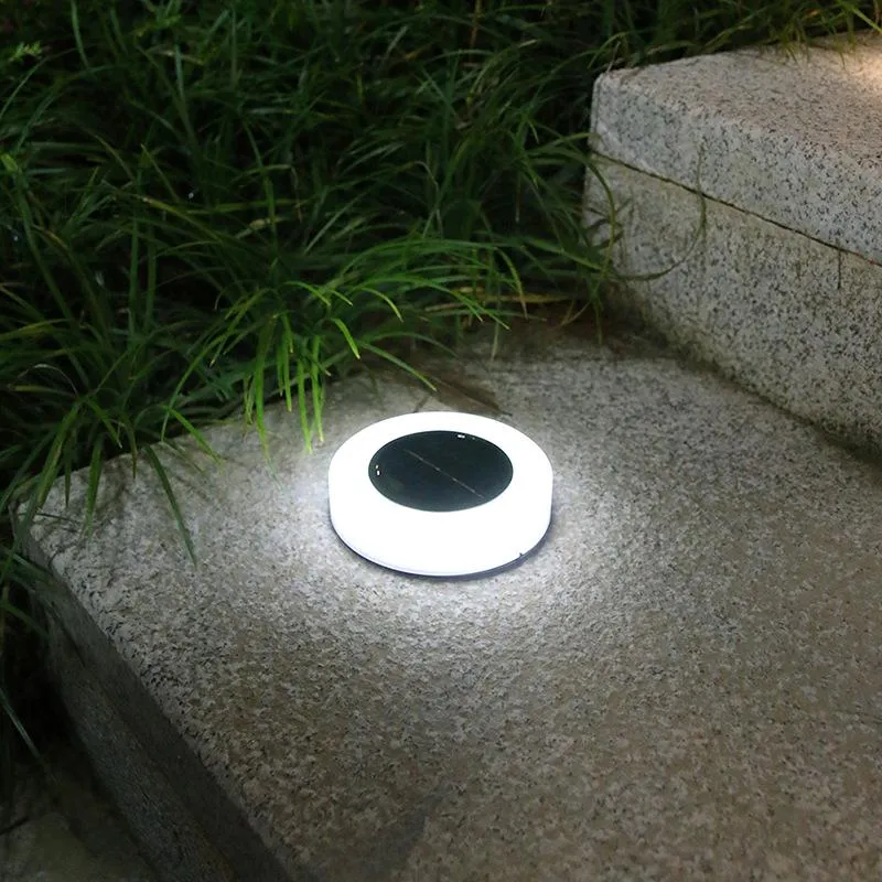 4pcs Solar Powered Underground Light 8 LEDS Lamp Lantern Waterproof Landscape Lighting for Pathway Patio Yard Lawn Decoration