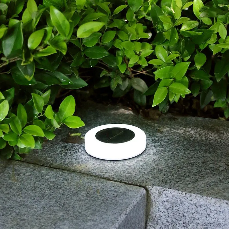 4pcs Solar Powered Underground Light 8 LEDS Lamp Lantern Waterproof Landscape Lighting for Pathway Patio Yard Lawn Decoration
