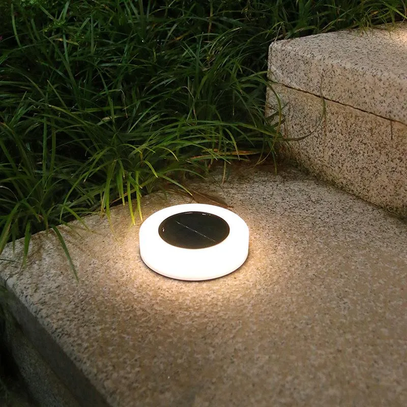 4pcs Solar Powered Underground Light 8 LEDS Lamp Lantern Waterproof Landscape Lighting for Pathway Patio Yard Lawn Decoration