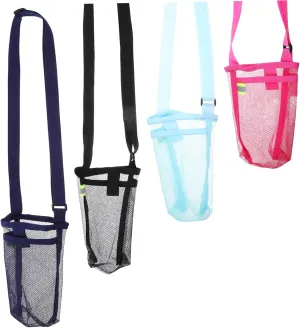 4Pcs Water Bottle Carrier Pouch Breathable Mesh Water Cup Bag for Outdoor Sports Travel Lightweight Practical Design Fits Various Bottle Sky