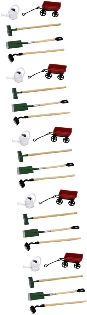 5 Sets Miniature Gardening Tool Micro Garden Decor for Dollhouse Accessories for Fairy Garden Scenes Creative Miniature Planting DIY Projects