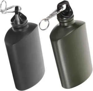500ml Lightweight Metal Water Bottle Outdoor Kettle with Hook Compact Canteen for Hiking Run Gym Travel