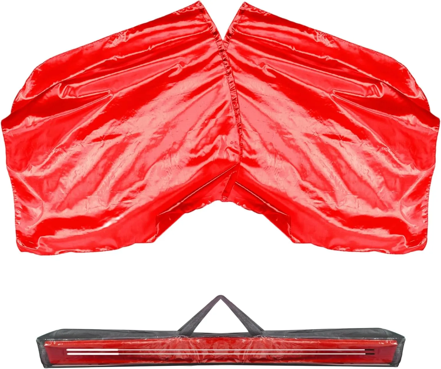 51''x45" Worship Flags for Dance Church, Praise Dance Flags for Worship, Worship Flag with Flexible Rods & Carrying Bag, 2 Pack, Red