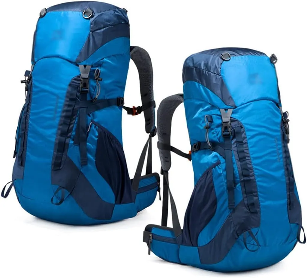 52L Outdoor Mountaineering Bag Mountaineering Backpack Mountaineering Sports Bag with Rain Cover(E)