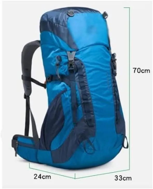 52L Outdoor Mountaineering Bag Mountaineering Backpack Mountaineering Sports Bag with Rain Cover(E)