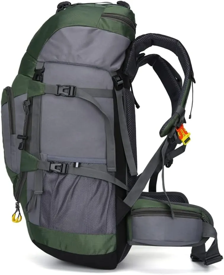 60L Outdoor Hiking Backpack Rucksack Travel Mountaineering Bag Hiking Camping Backpack(Black)