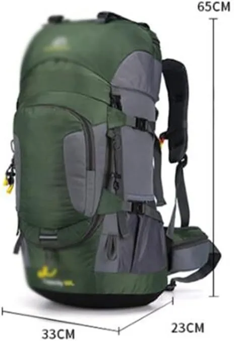 60L Outdoor Hiking Backpack Rucksack Travel Mountaineering Bag Hiking Camping Backpack(Black)