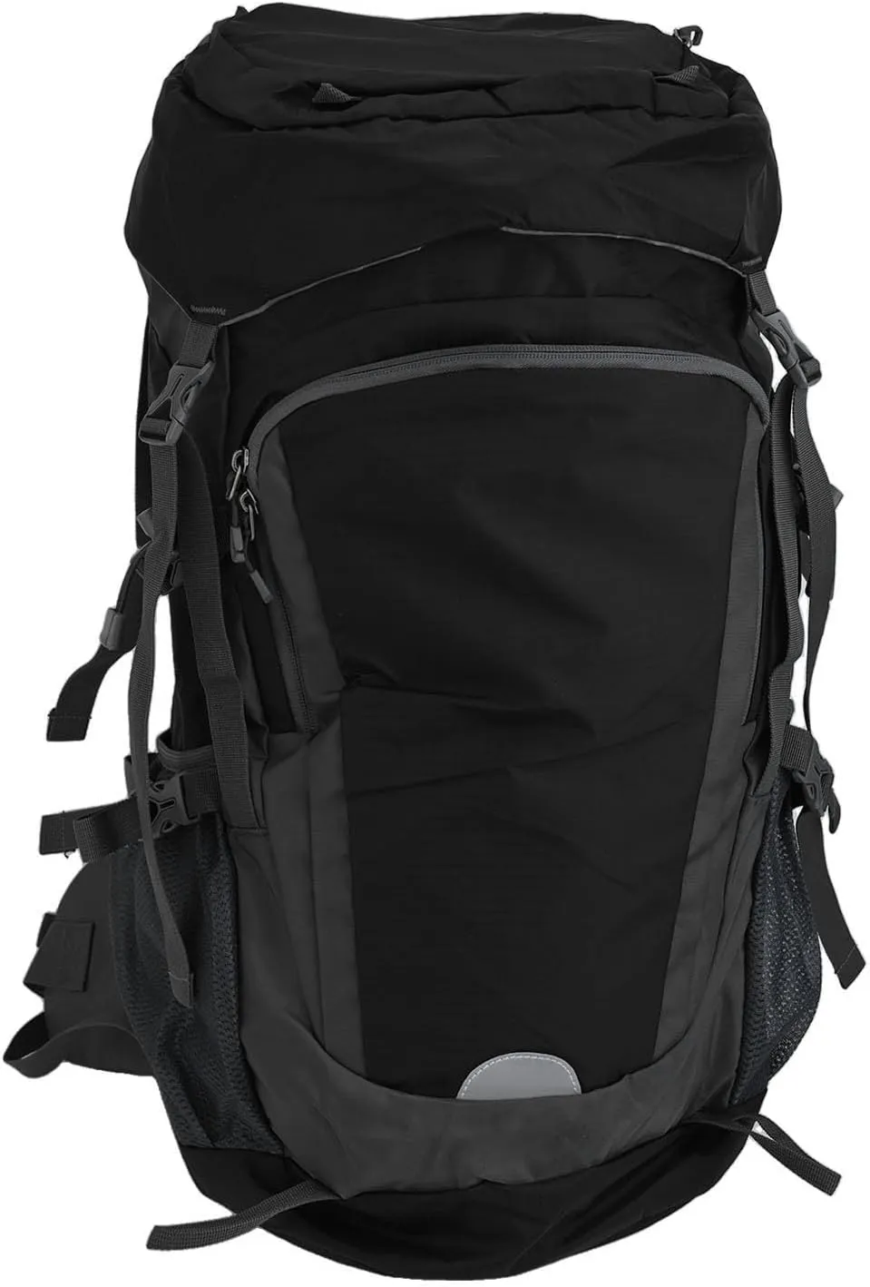 65L Hiking Backpack Waterproof Nylon Travel Daypack With Rain Cover For Camping Trekking Mountaineering Camping Backpack Assault Pack For Climbing(Black)