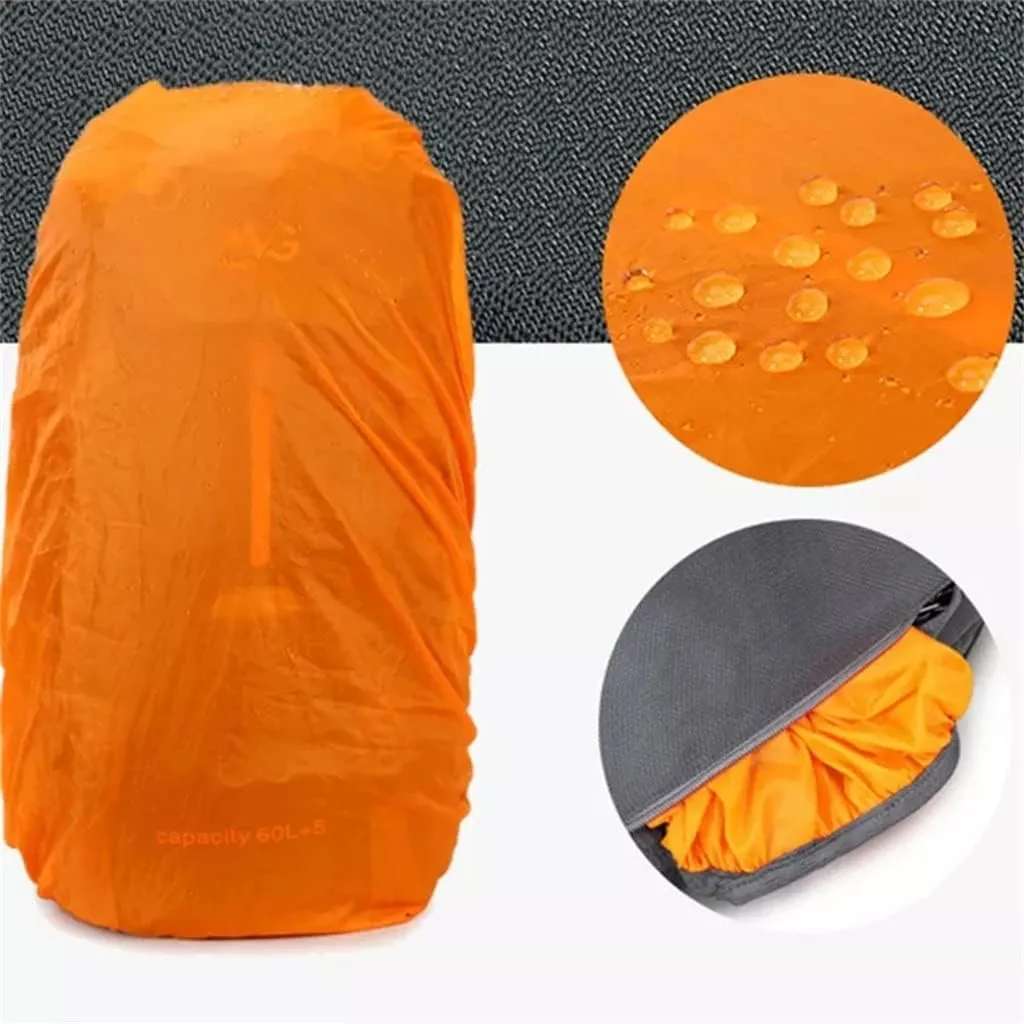 65L Mountaineering Bag Hiking Mountaineering Bag Outdoor Camping Backpack with Rain Cover(D)